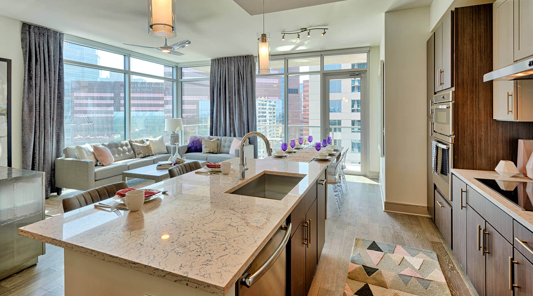 Latitude Med Center Houston Apartment Tower Kitchen